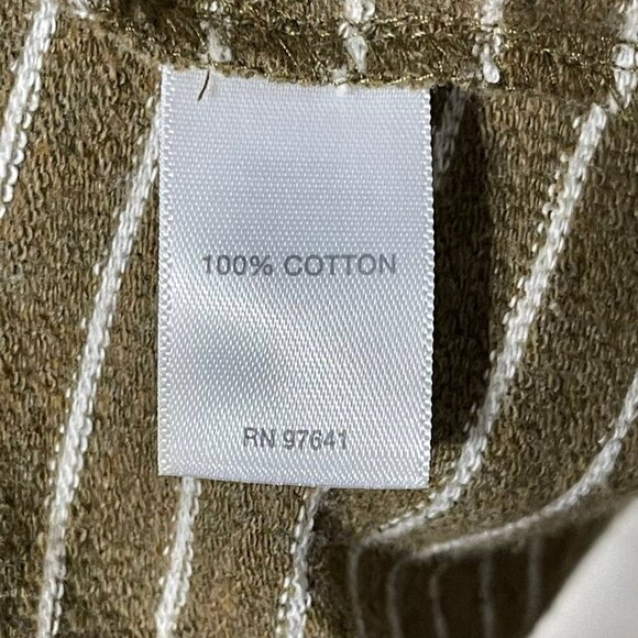 J. Jill Womens Size Medium Brown & White Striped Long Sleeve Boatneck Top - Picture 8 of 9